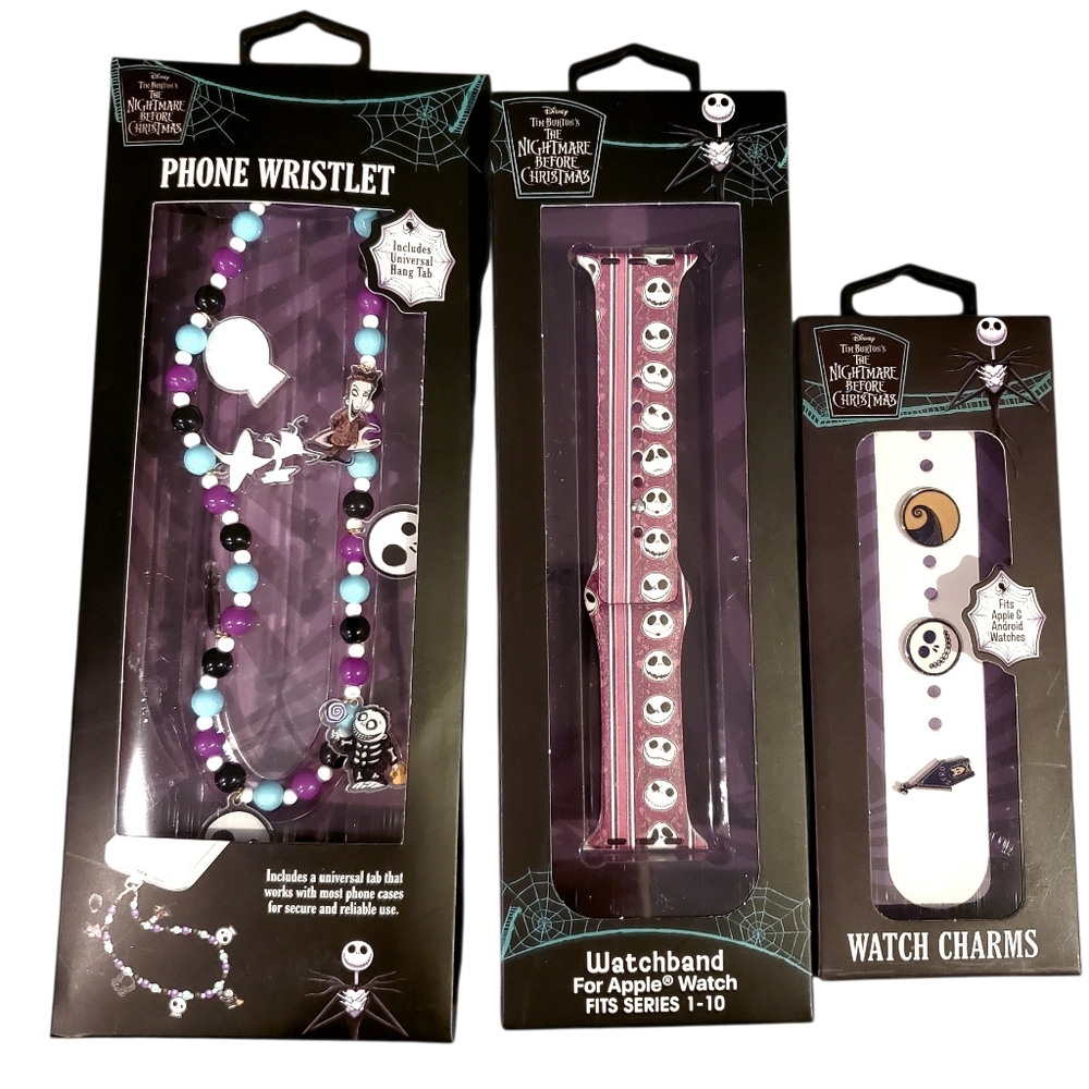 Disney The Nightmare Before Christmas Apple‎ Watch Band Set 3 Piece Series 1-10